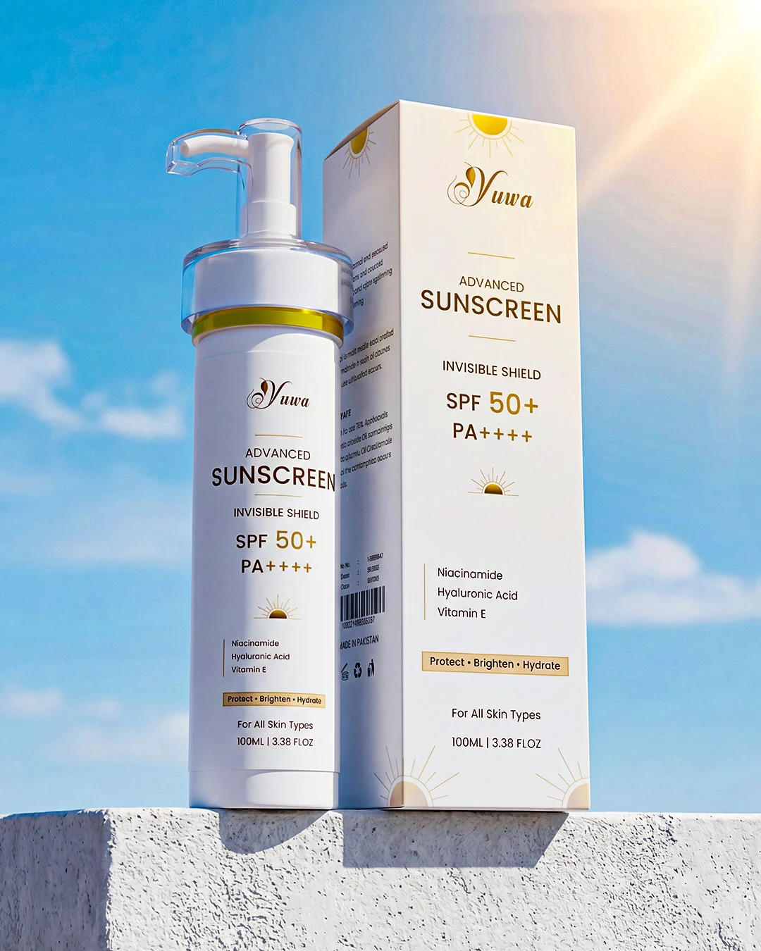 Yuwa Advanced SPF 50+ PA++++ Gel Sunscreen 100ml